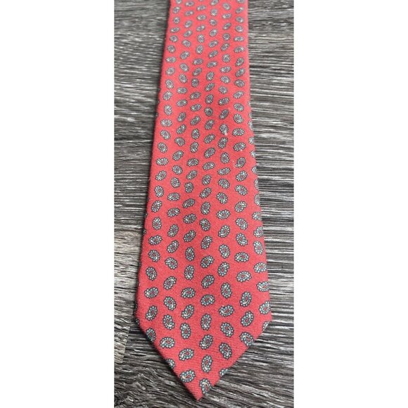 Vintage BIANCHI Red Vintage Italian Necktie Men's Elegant Formal Business Casual - Picture 5 of 8